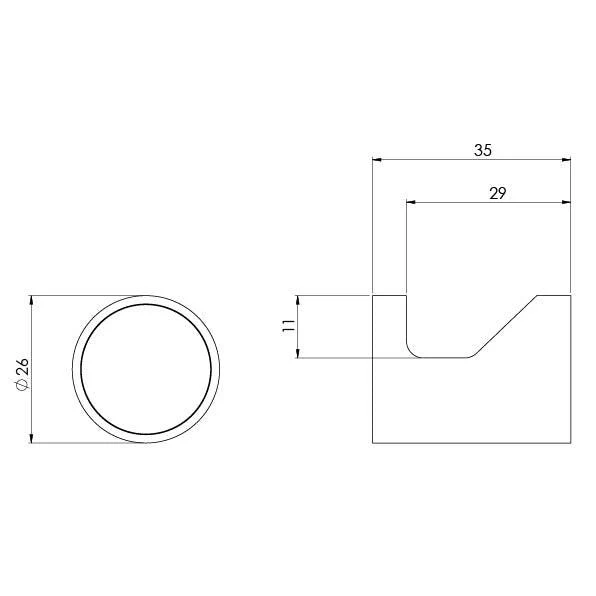 Phoenix Vivid Slimline Robe Hook - Chrome - Image 5