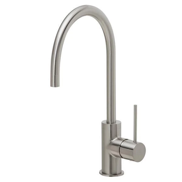 Phoenix Vivid Slimline Side Lever Sink Mixer 220mm Gooseneck-Brushed Nickel - Image 3