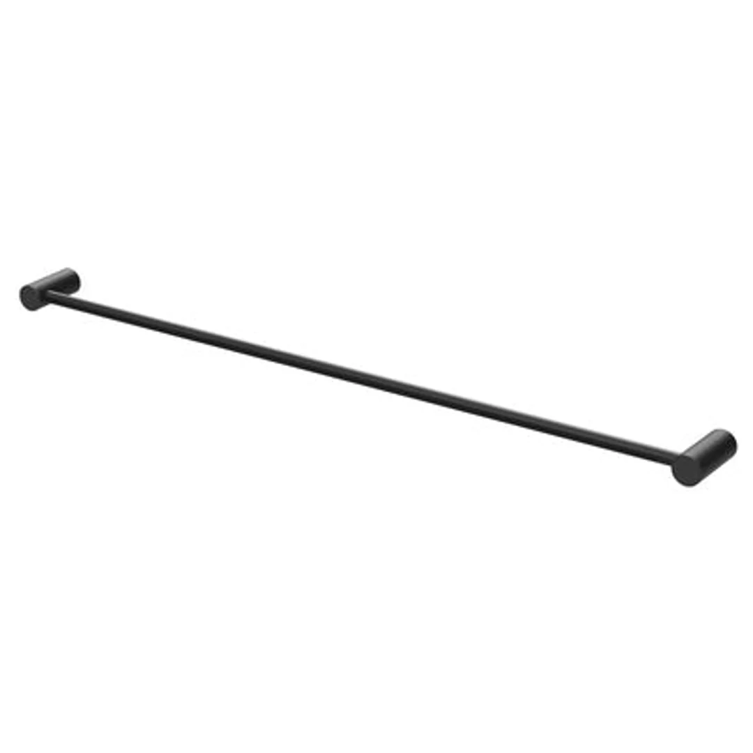 Phoenix Vivid Slimline Single Towel Rail 800mm - Matte Black - Image 2