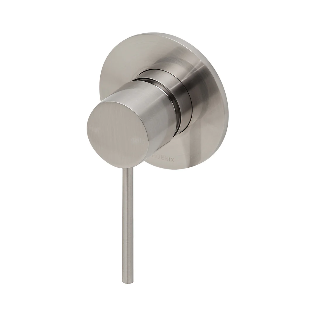 Phoenix Vivid Slimline Switchmix Shower/Wall Mixer Fit-Off Kit - Brushed Nickel - Image 2