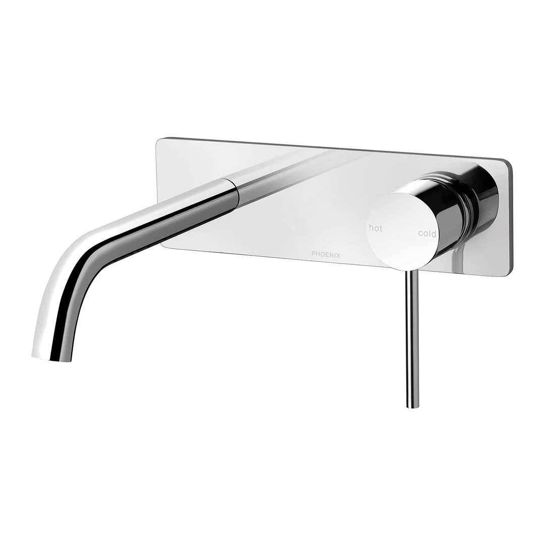 Phoenix Vivid Slimline Switchmix Wall Basin/Bath Mixer Set 180mm Fit-Off Kit - Chrome - Image 2