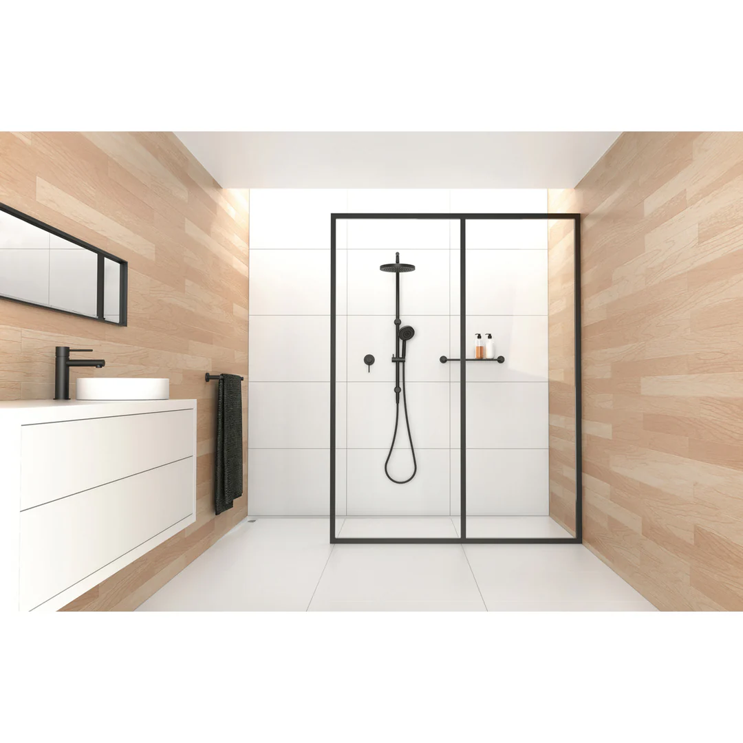 Phoenix Vivid Slimline Switchmix Wall/Shower Mixer - Matte Black - Image 6