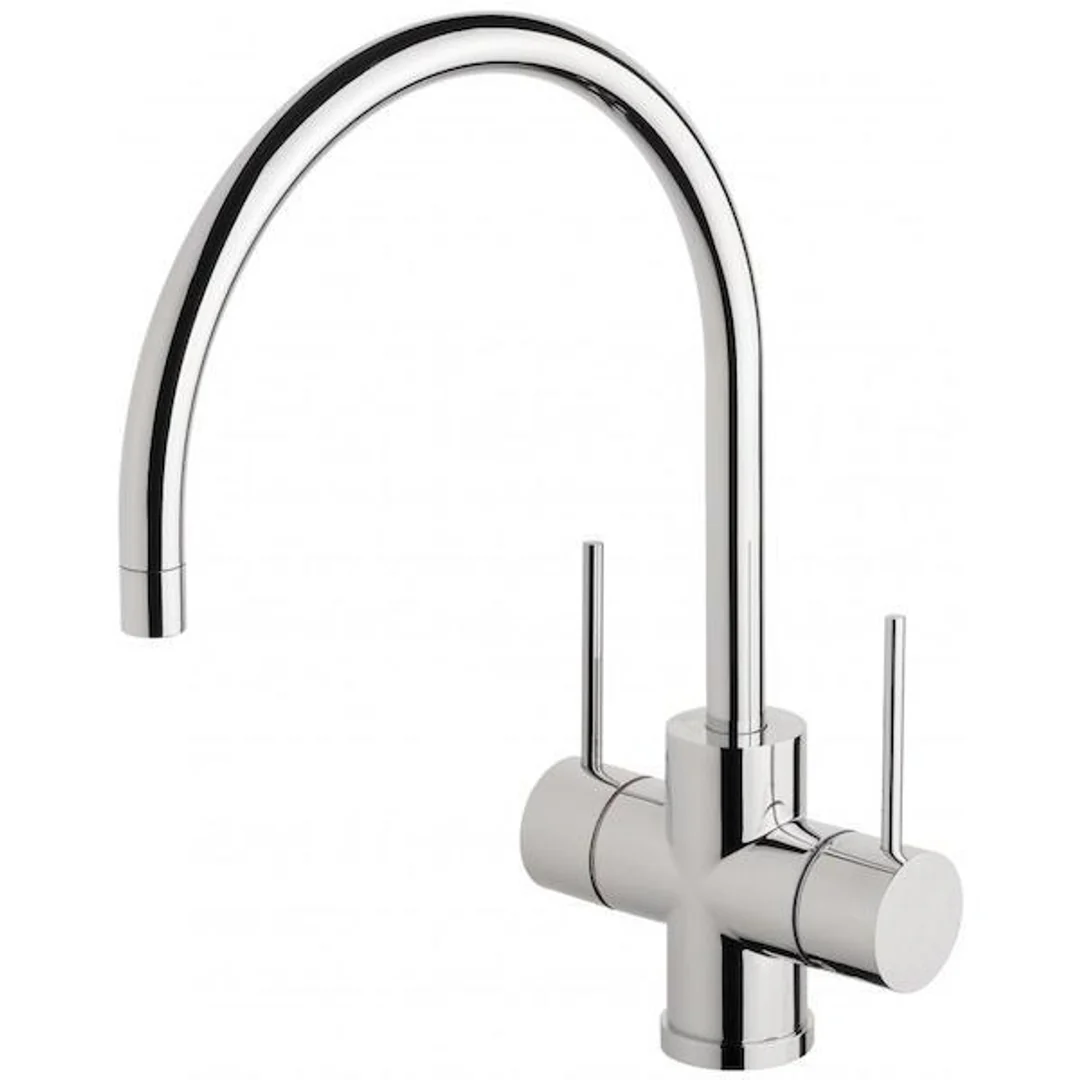 Phoenix Vivid Slimline Twin Handle Sink Mixer 220mm G/N - Image 2