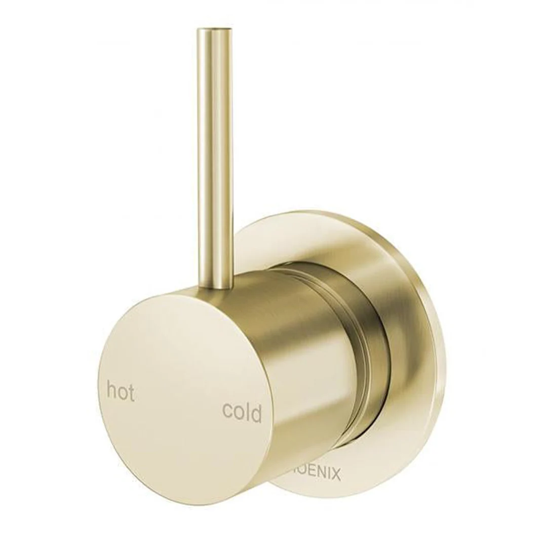 Phoenix Vivid Slimline Up Shower / Wall Mixer - Brushed Gold - Image 2