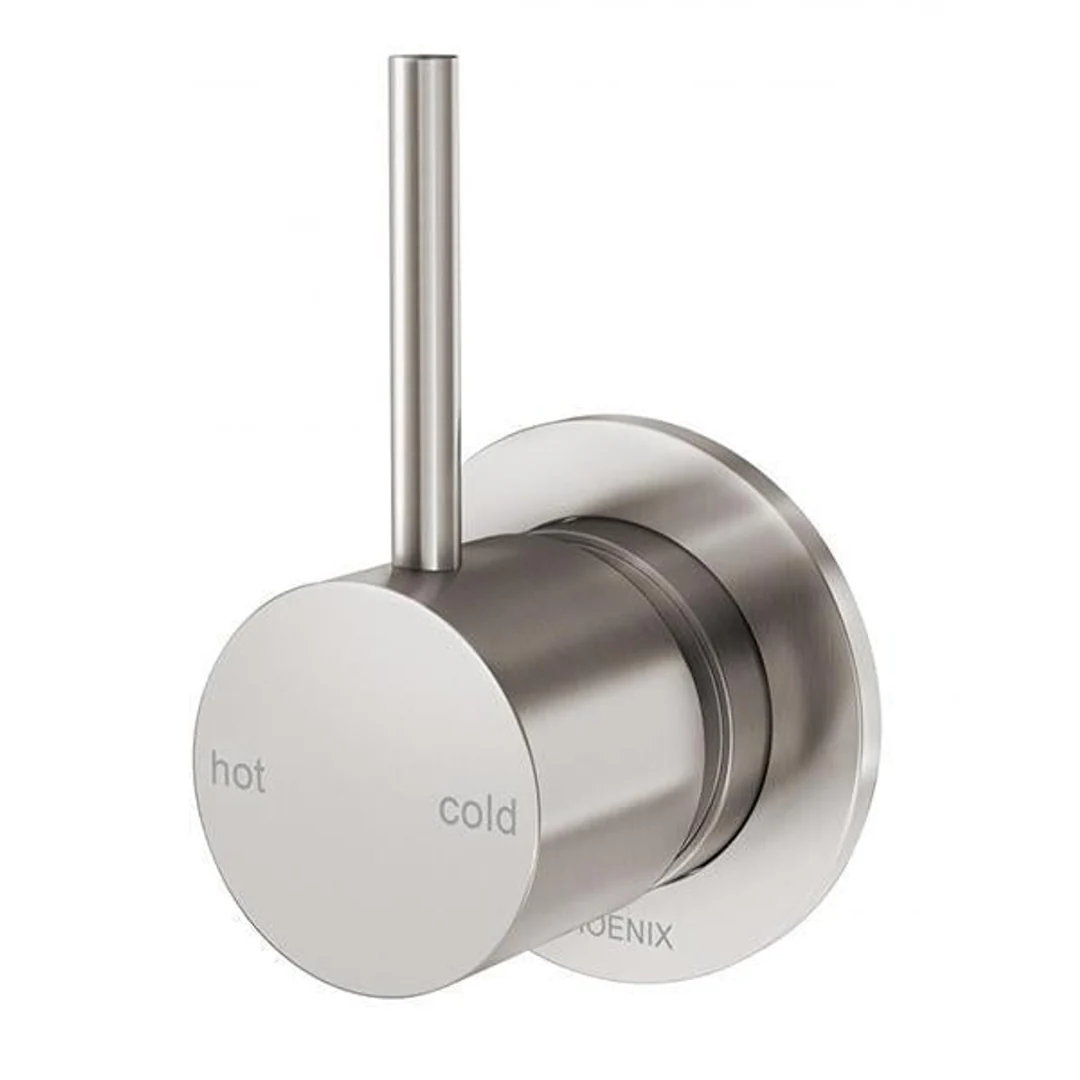 Phoenix Vivid Slimline Up Shower / Wall Mixer - Brushed Nickel - Image 2