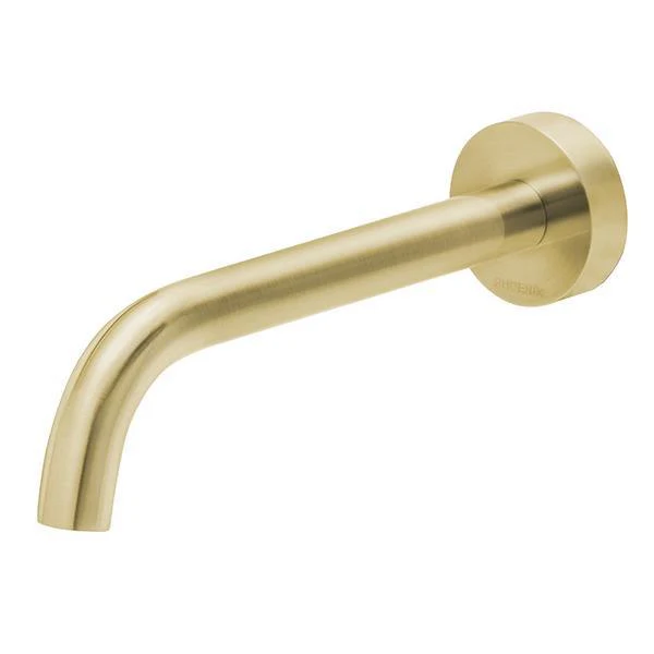Phoenix Vivid Slimline Wall Basin Outlet 180mm Curved-Brushed Gold - Image 3