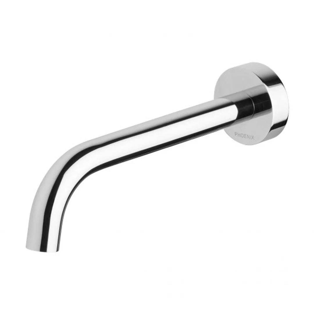 Phoenix Vivid Slimline Wall Bath Outlet 180mm Curved - Chrome - Image 2