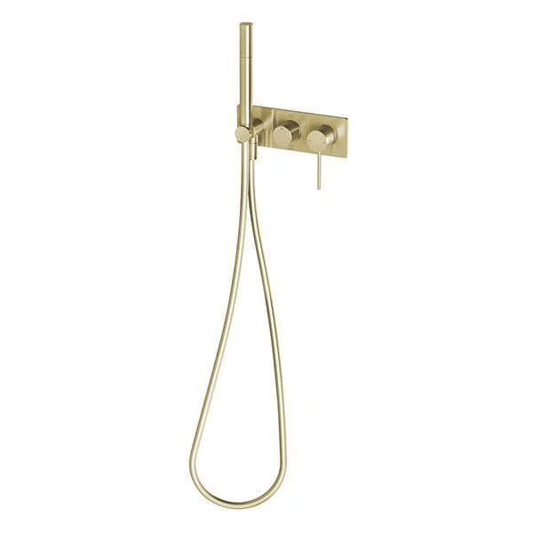 Phoenix Vivid Slimline Wall Shower System - Brushed Gold - Image 4