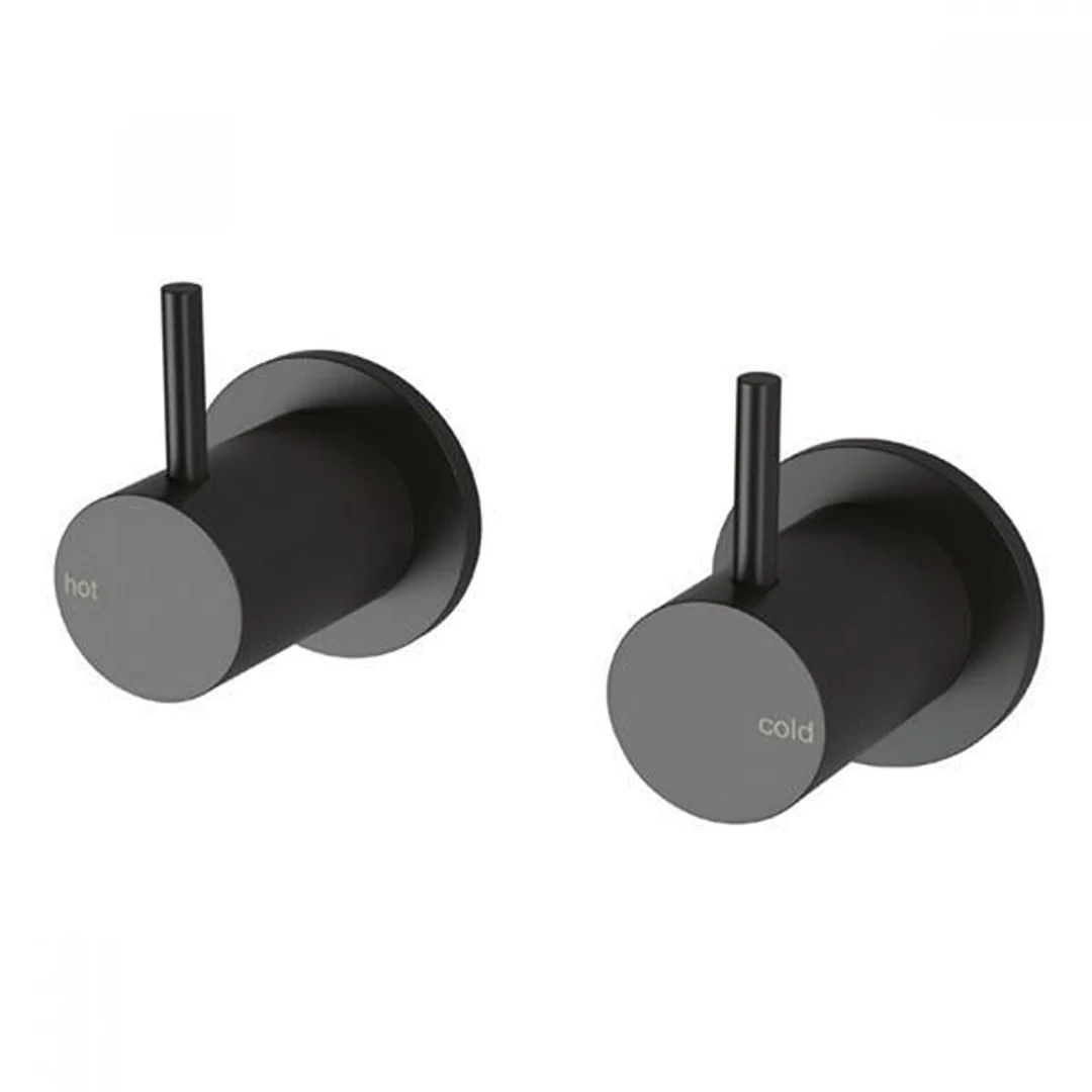 Phoenix Vivid Slimline Wall Top Assemblies 15mm Extended Spindles- Matte Black