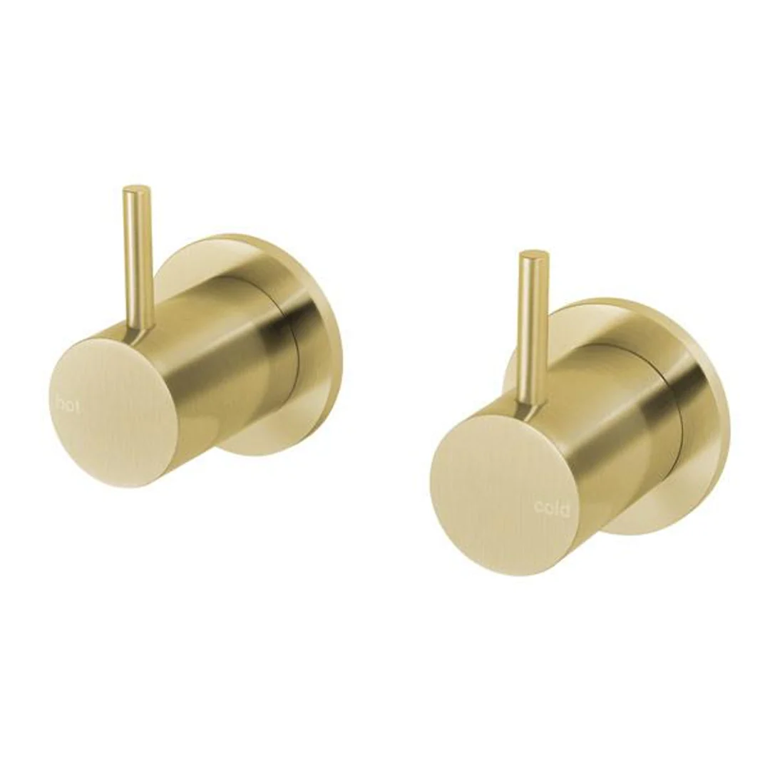 Phoenix Vivid Slimline Wall Top Assemblies Extended 15mm - Brushed Gold - Image 2