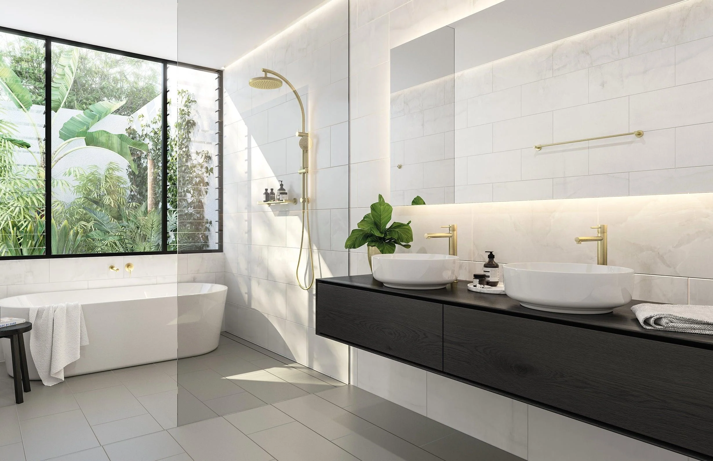 Phoenix Vivid Twin Shower-Brushed Gold - Image 7