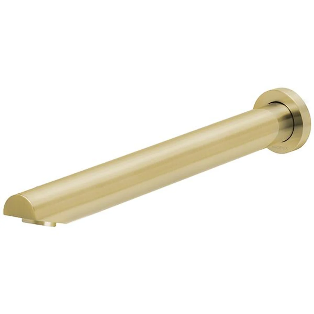 Phoenix Vivid Wall Bath Outlet 32 X 300mm Angled - Brushed Gold