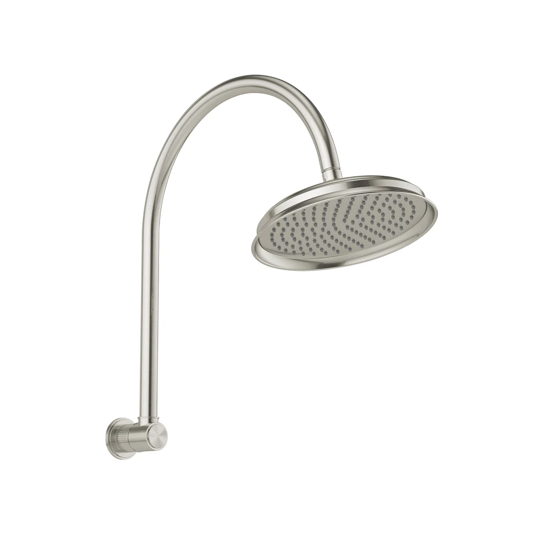 Phoenix Wiltern High Rise Shower Arm & Rose Brushed Nickel