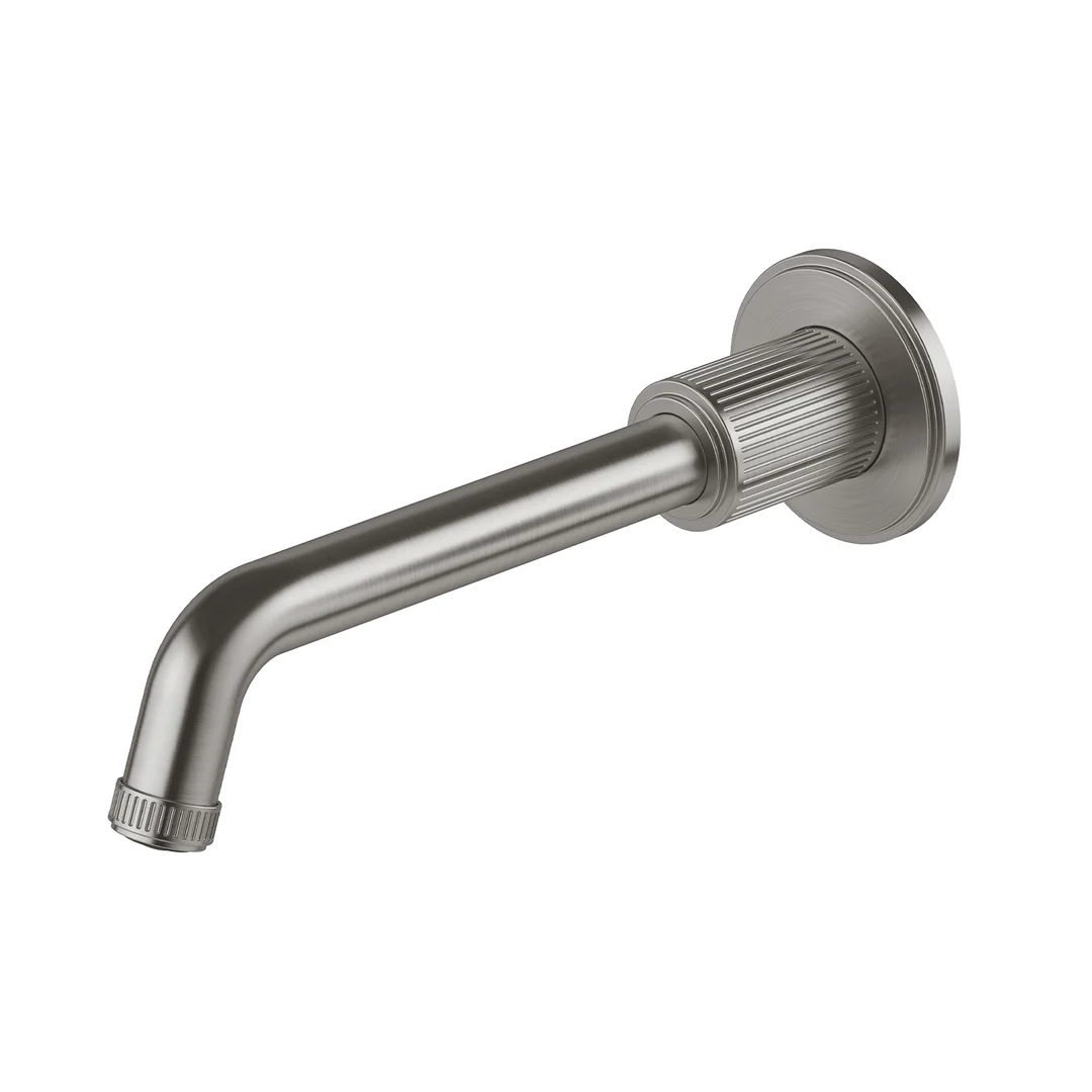Phoenix Wiltern Wall Basin / Bath Outlet 190Mm Brushed Carbon