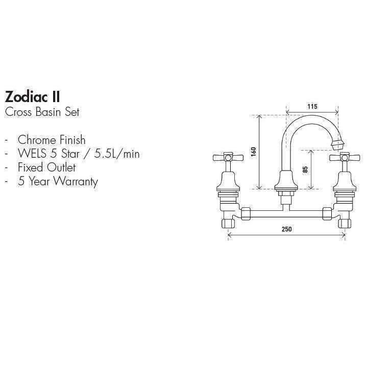 Aspire Zodiac Ii - Chrome Basin Set **Tp1694** - Image 5
