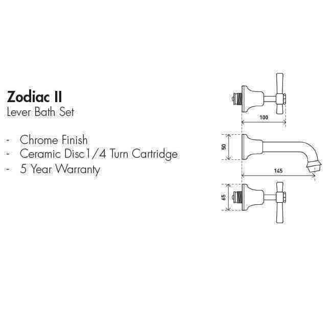 Aspire Zodiac Ii- Chrome Lever Bath Set **Cl2017** - Image 5