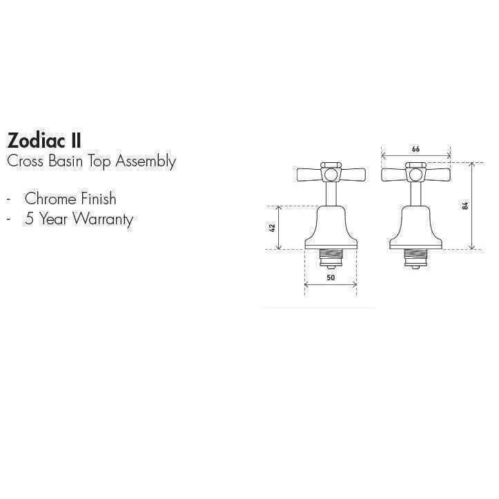 Aspire Zodiac Ii - Chrome Basin Top Ass Tap Set **Tp1017** - Image 5