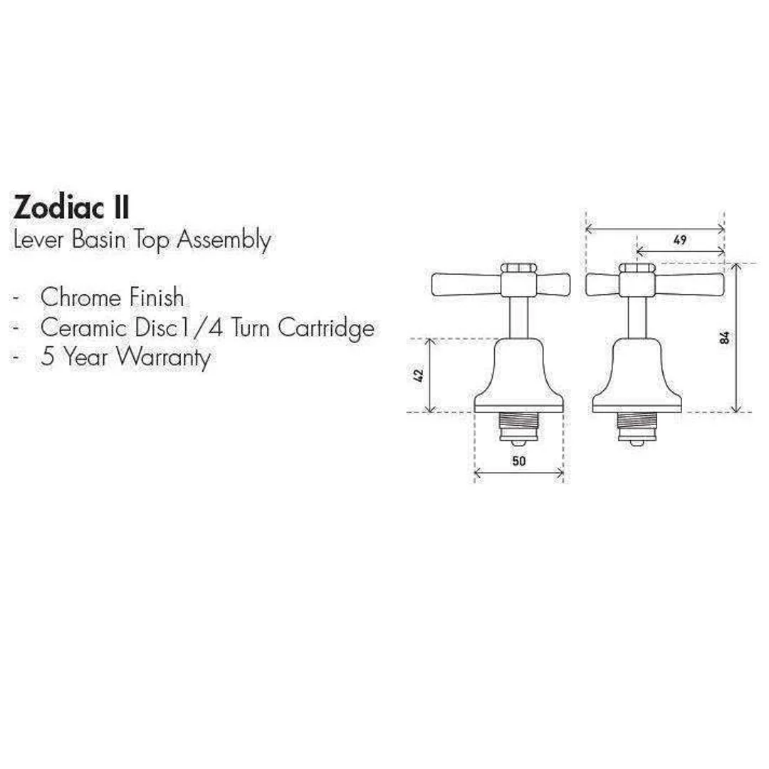 Aspire Zodiac Ii - Chrome Lever Basin Top Ass Set **Cl2119** - Image 4
