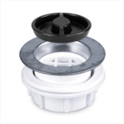 Plug & Waste 50mm W/Out Overflow Stainless Pvc - Rubber Plug - Image 3