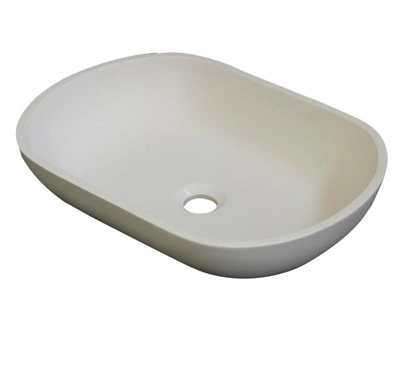 Positano Oval Solid Surface Basin Pebble - Image 3