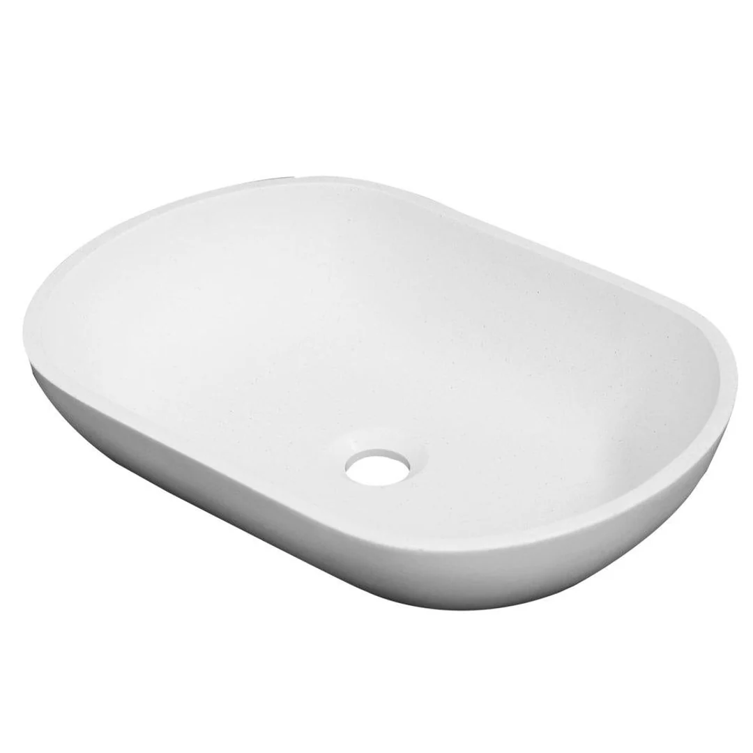 Positano Oval Solid Surface Basin Snow - Image 2