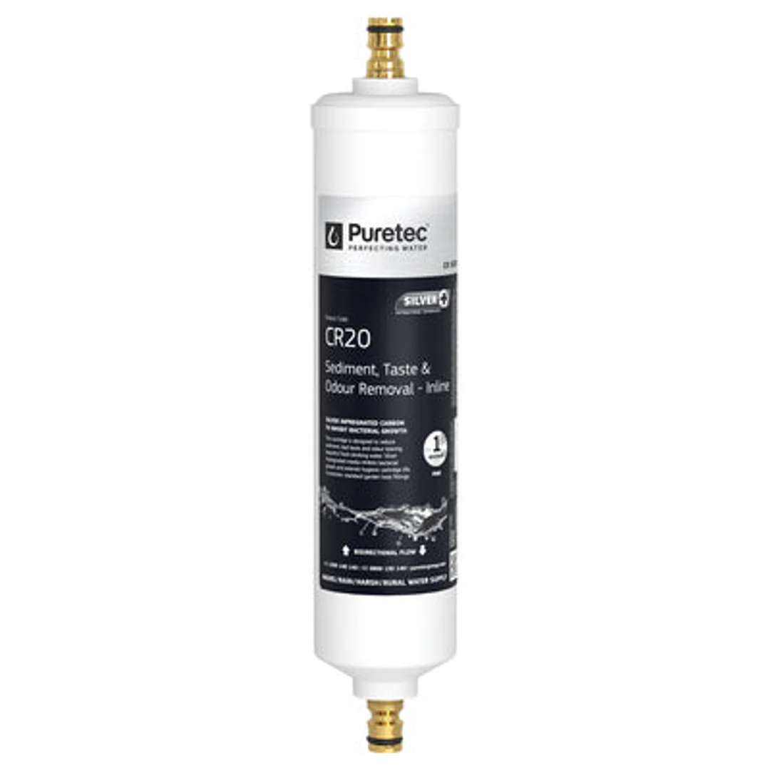 Puretec Caravan Filter Kit Inline Housing 20Lpm 1 Micron Cr20