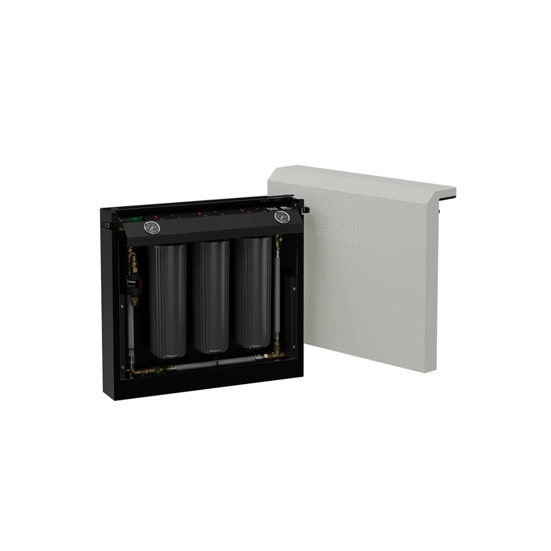 Puretec Filterwall Whole House Filtration Stone White Front Cover 55L/Min Plumbed Bypass - Image 4