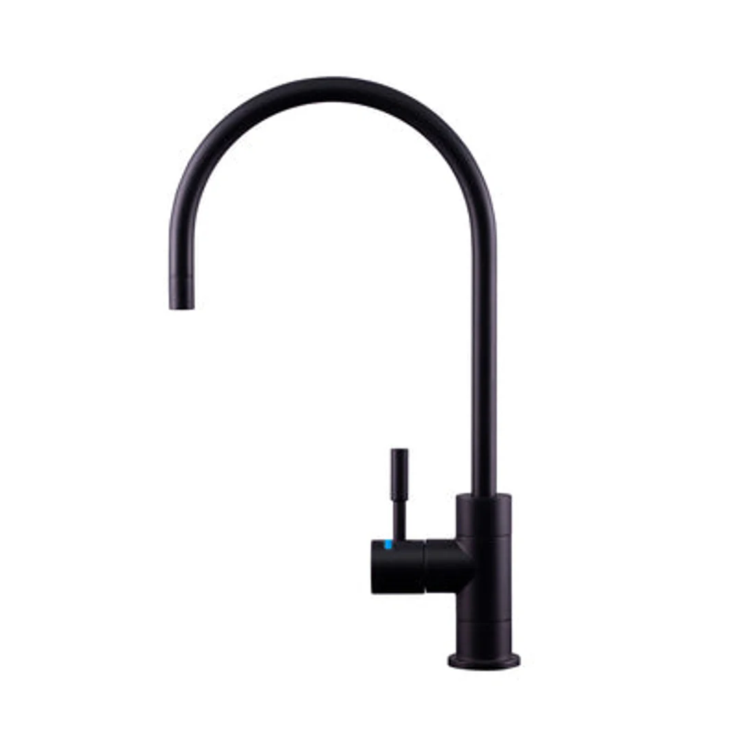 Puretec Matt Black Goose Neck Faucet 1/4 Turn Spindle Lever Led Dfu200 - Image 2