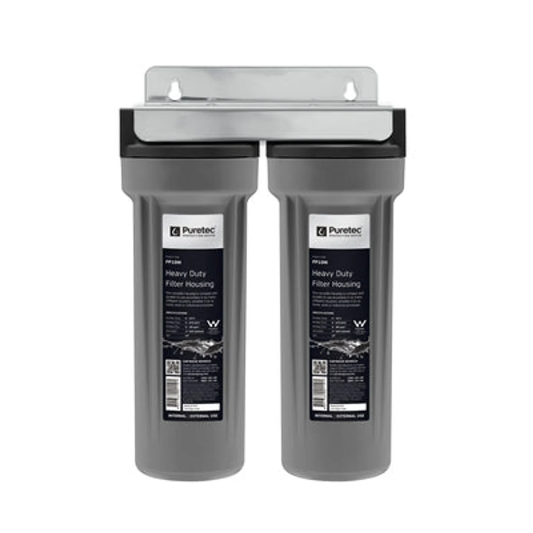 Puretec Twin Undersink Filter Housing Grey Bowl 3/4' Connection Cd13-3 - Image 2