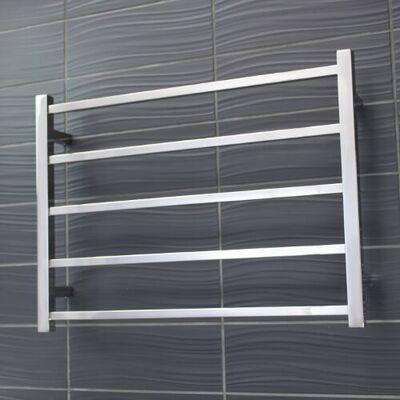 Radiant 5 Bar Sq Heated Rail  750 X 550 Polished S/S  Right Hand - Image 3