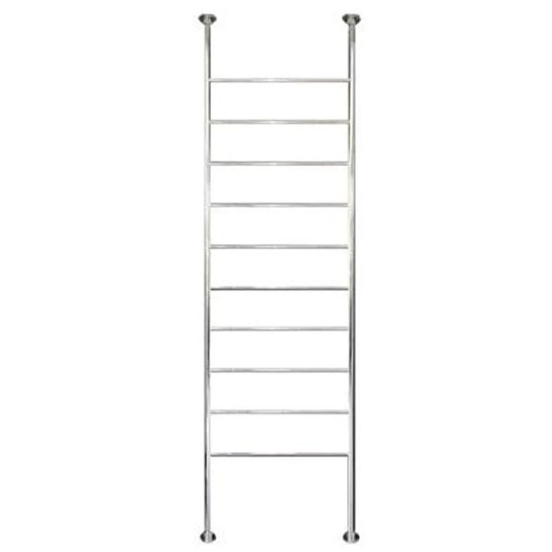 Radiant 600 X 2700mm Round Bar Floor To Ceiling Heated Towel Ladder - Image 2