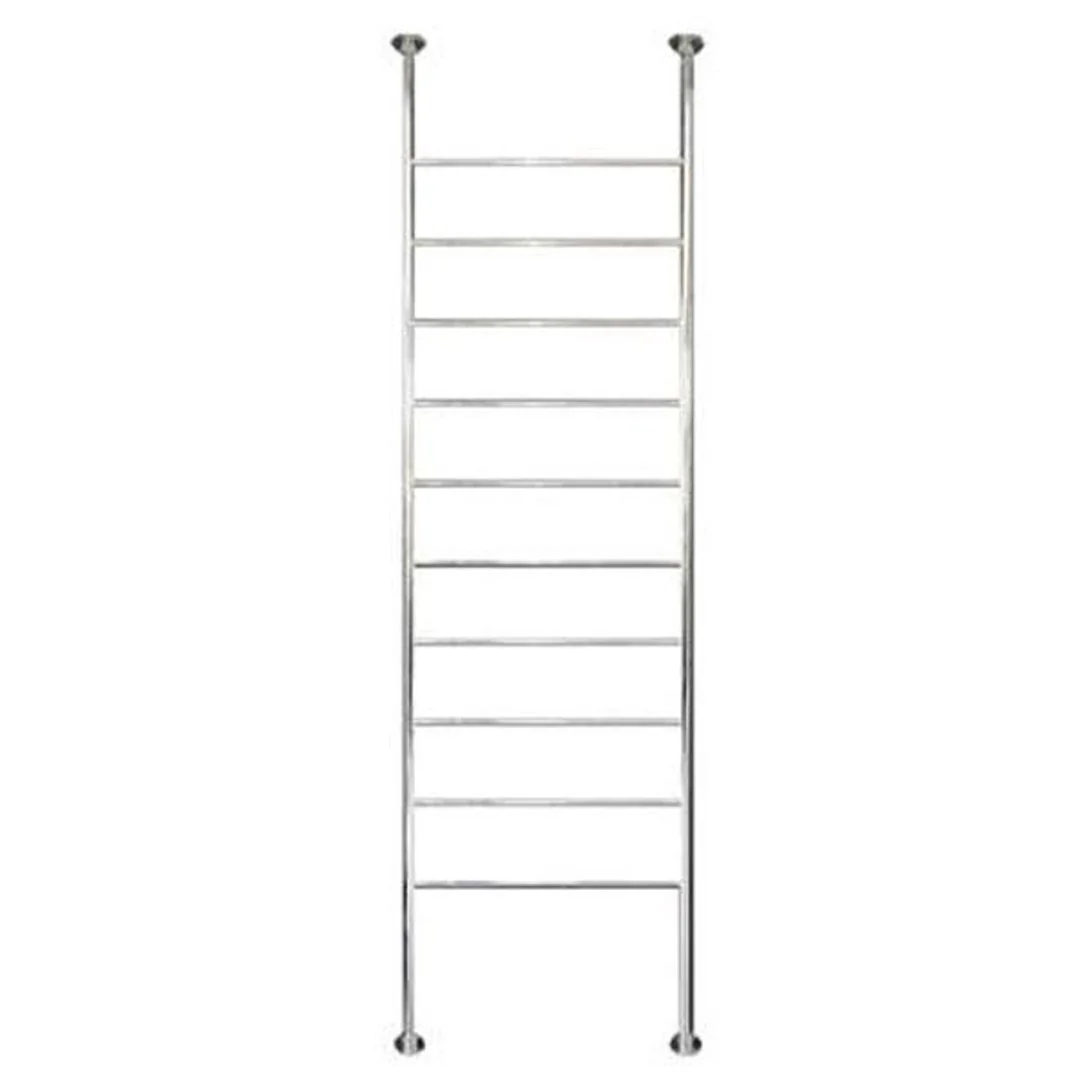 Radiant 700 X 2500mm Round Bar Floor To Ceiling Heated Towel Ladder - Image 2