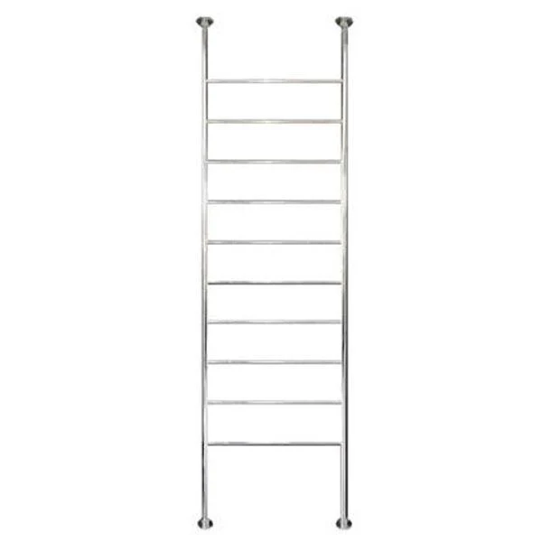 Radiant 700 X 2500mm Round Bar Floor To Ceiling Heated Towel Ladder - Image 3