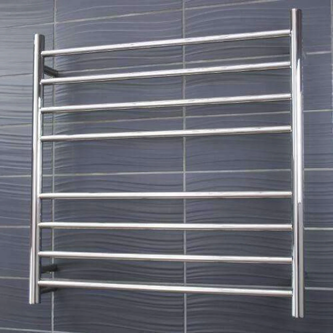Radiant 8 Bar Round Heated Rail  750X750 Polished S/S  Right Hand - Image 2