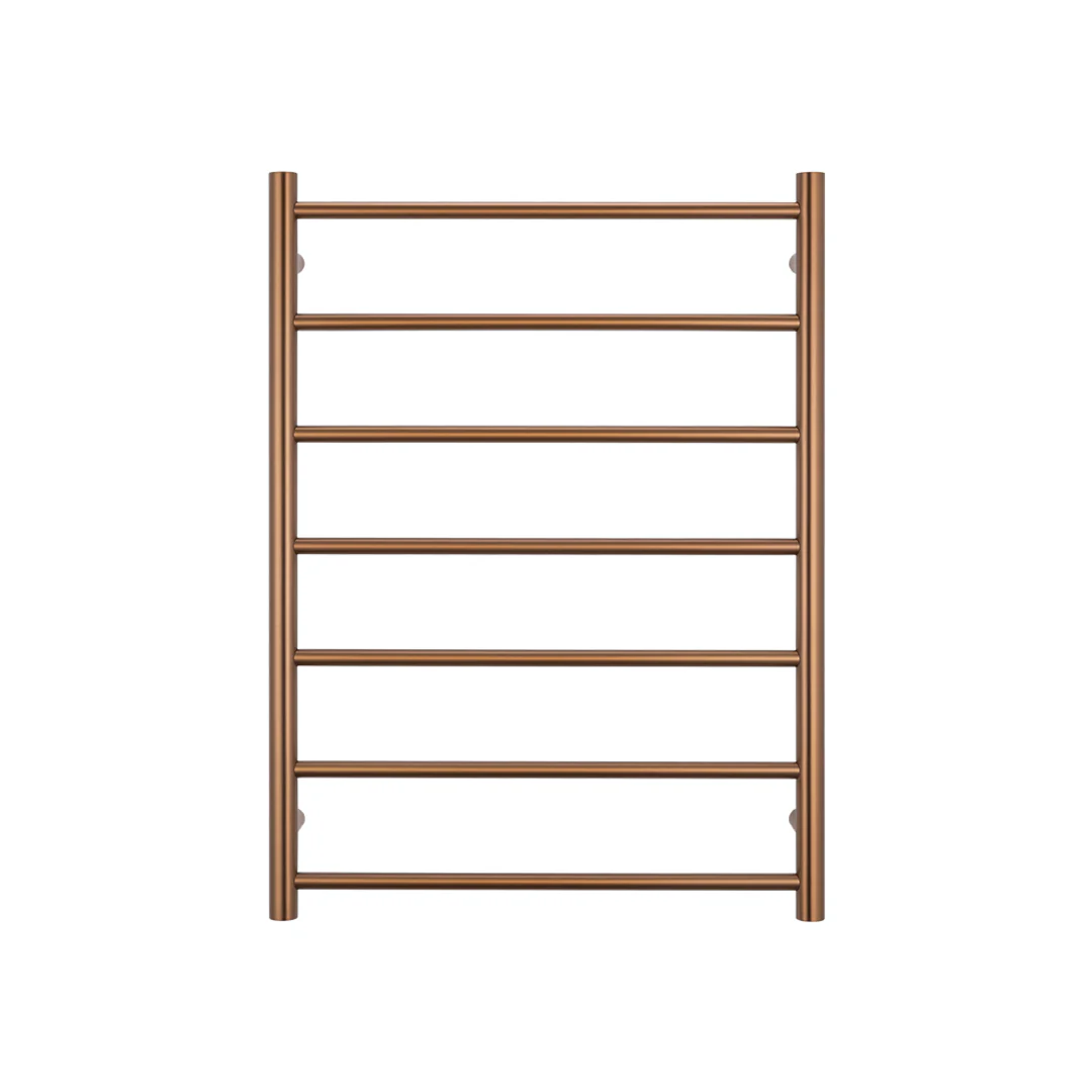 Radiant Brushed Bronze 600 X 800Mm Round Heated Towel Rail Right