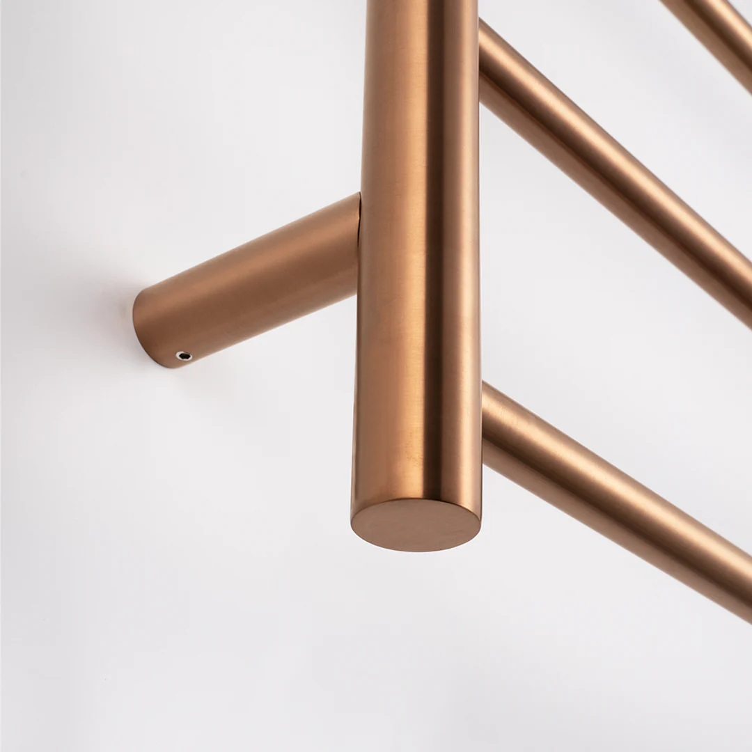 Radiant Brushed Copper 600 X 800Mm Round Heated Towel Rail Right - Image 3