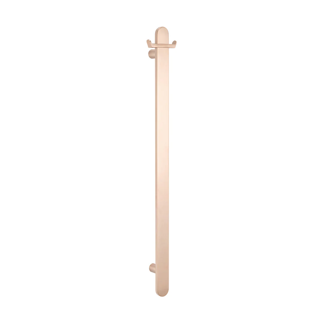 Radiant Champagne Flat Profile Vertical 930Mm Non Heated Single Bar Towel Rail - Image 3