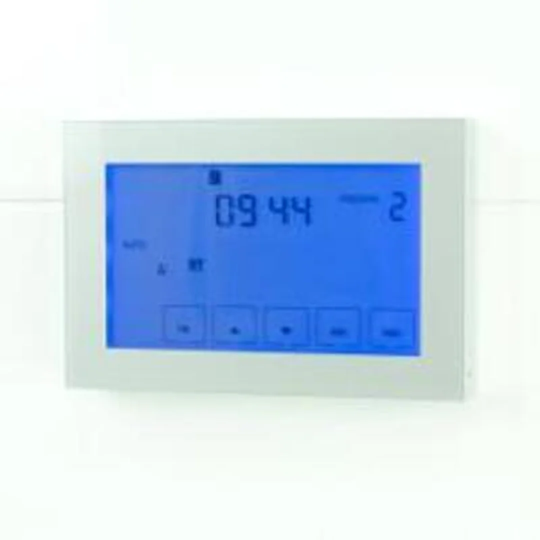 Radiant Glass Fronted Horizontal Dual Purpose Thermostat & Timer Switch Silver Gtss-Dual-H - Image 2