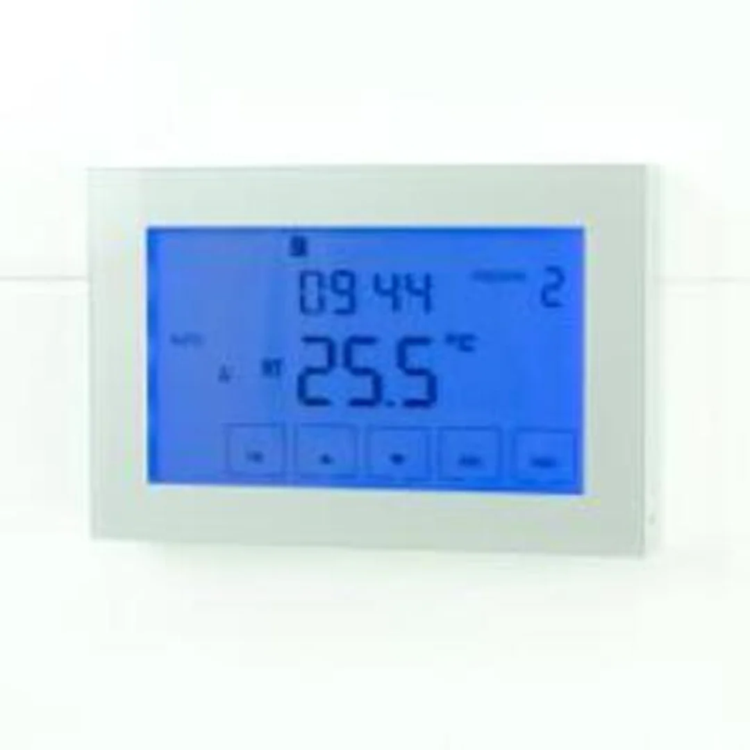 Radiant Glass Fronted Touch Screen Thermostat Horizontal Mounted Silver Gtss-Th-H - Image 2