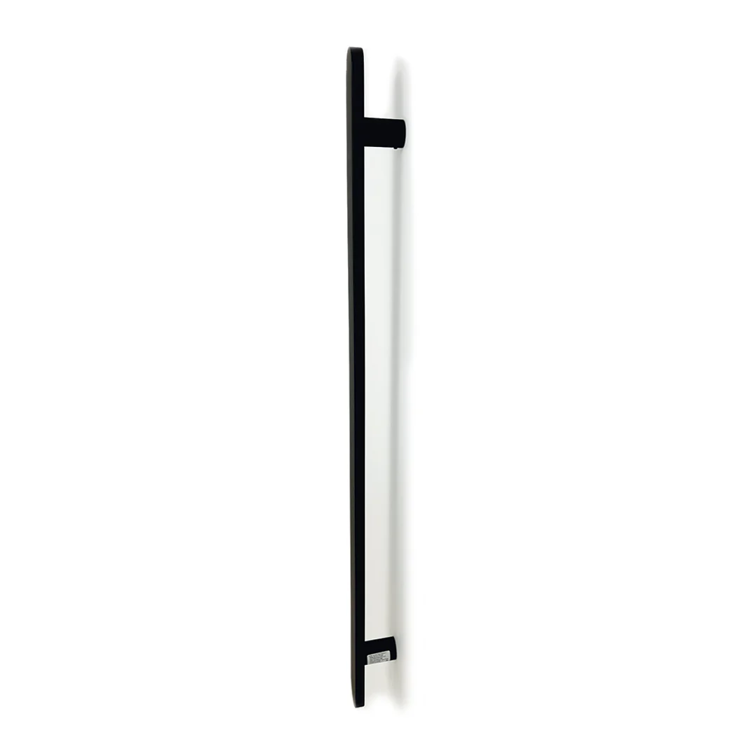 Radiant Gun Metal Grey Flat Profile Vertical 930Mm Non Heated Single Bar Towel Rail - Image 2