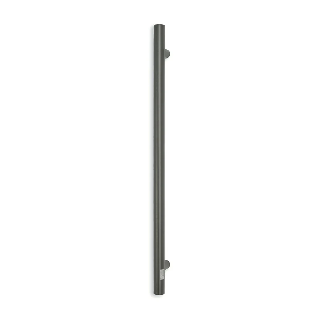 Radiant Gun Metal Grey Vertical 950Mm Round Non Heated Single Bar Towel Rail