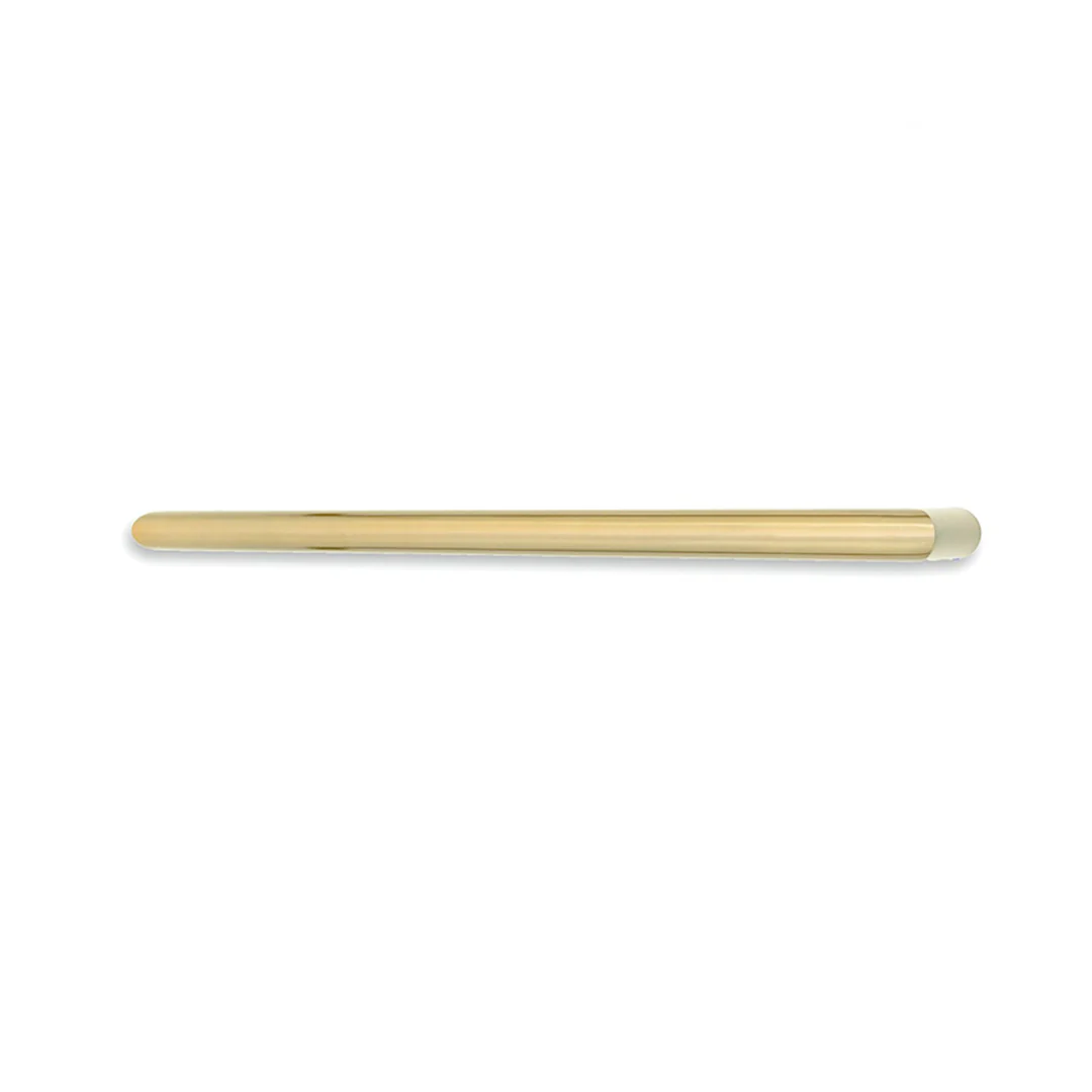 Radiant Light Gold 650Mm Non Heated Round Single Bar Towel Rail