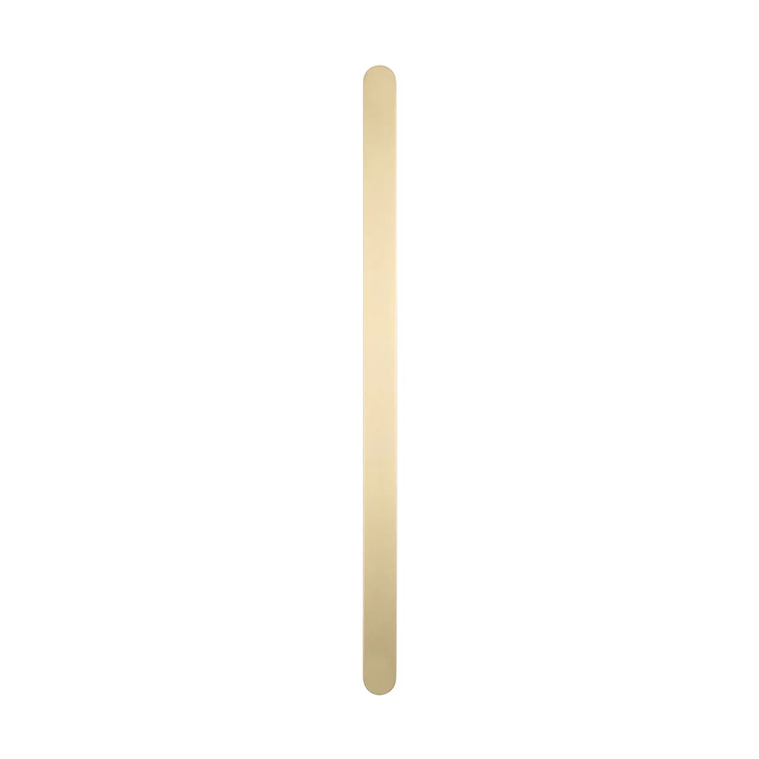 Radiant Light Gold Flat Profile Vertical 930Mm Non Heated Single Bar Towel Rail