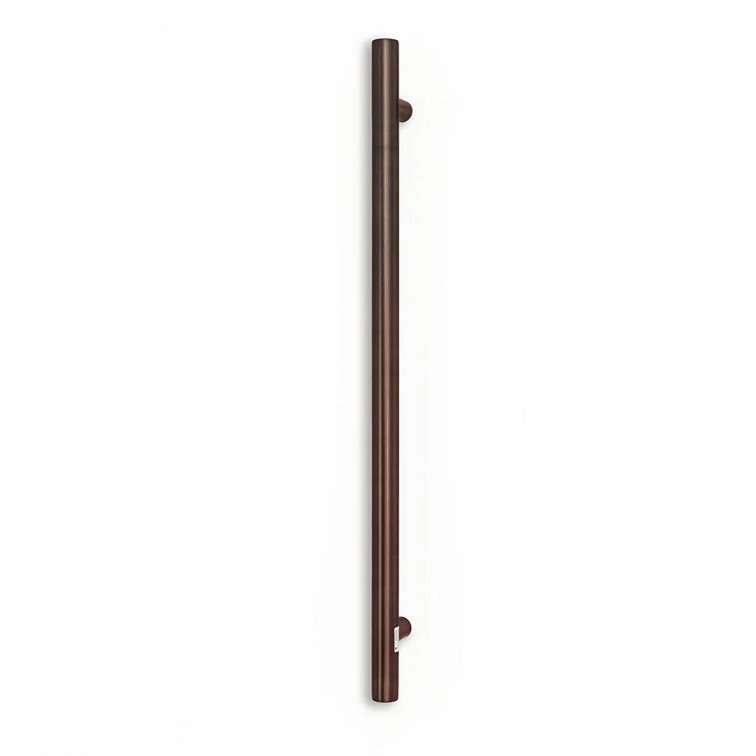 Radiant Oil Rubbed Bronze Vertical 950Mm Round Non Heated Single Bar Towel Rail