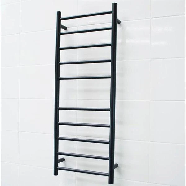 Radiant Round 10 Bar Non-Heated Towel Ladder 430 X 1100 Matte Black - Image 3