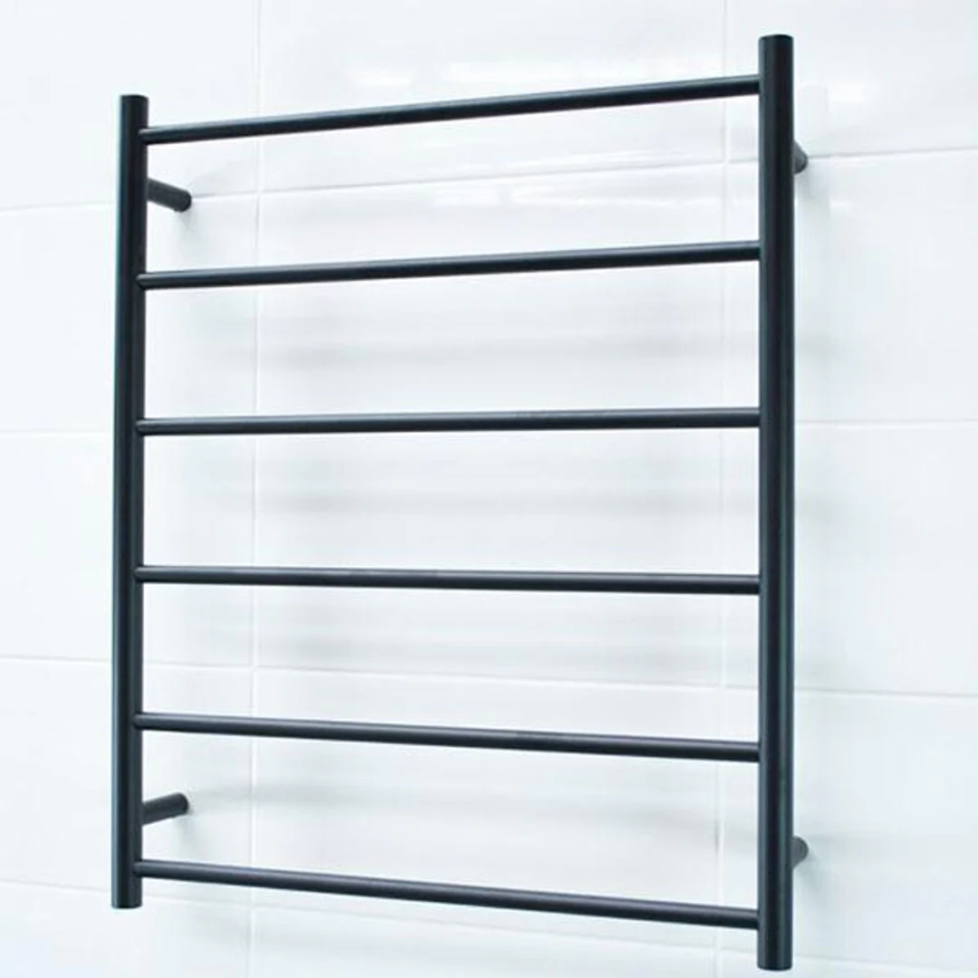Radiant Round 6 Bar Non-Heated Rail 700mmx830mm Matte Black