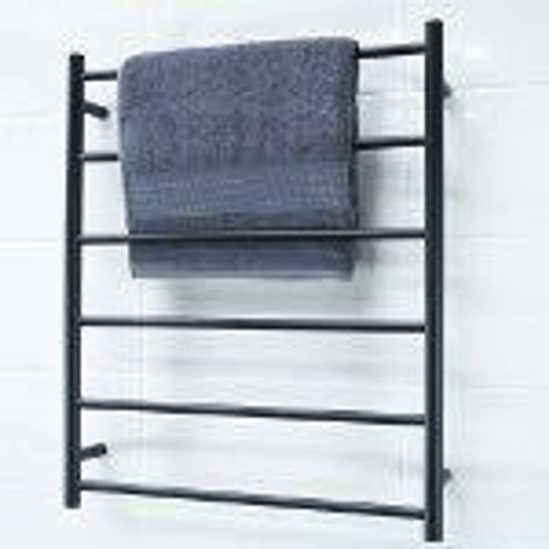 Radiant Round 6 Bar Non-Heated Rail 700mmx830mm Matte Black - Image 4