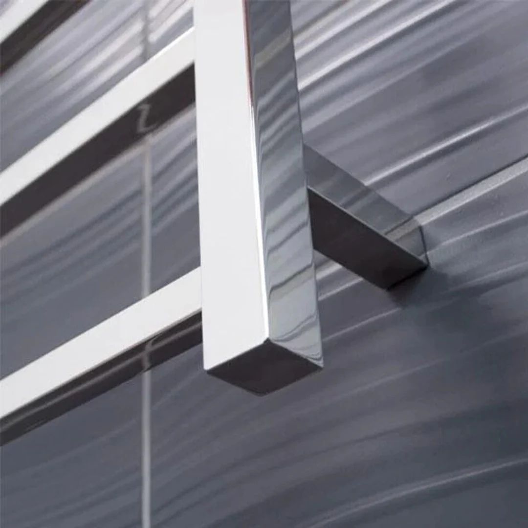 Radiant Square 6 Bar Non-Heated Rail 700mmx830mm Polished Stainless Steel - Image 4