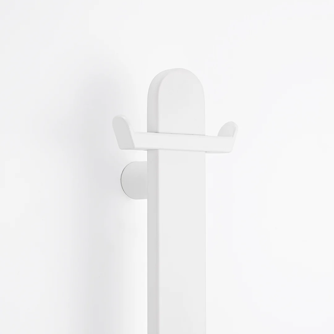 Radiant Vertical Flat Bar Hook Matt White - Image 2