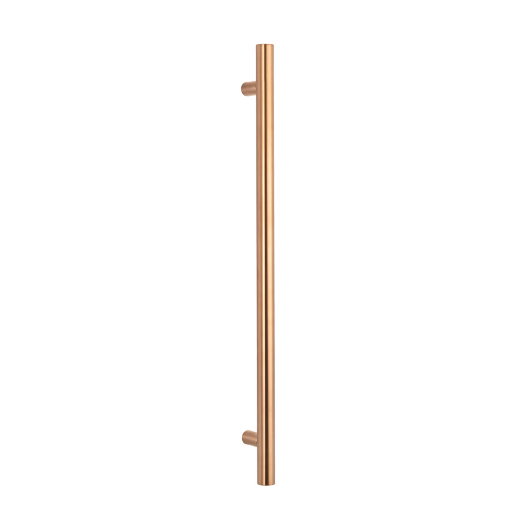 Radiant Vertical Single Heated Towel Bar 40Mm X 950Mm Brushed Copper